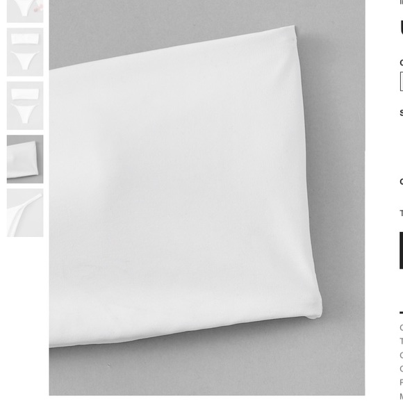 White bandeau with Tanga Cheeky Bikini - Picture 2 of 3